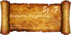 Szekeres Friderika névjegykártya